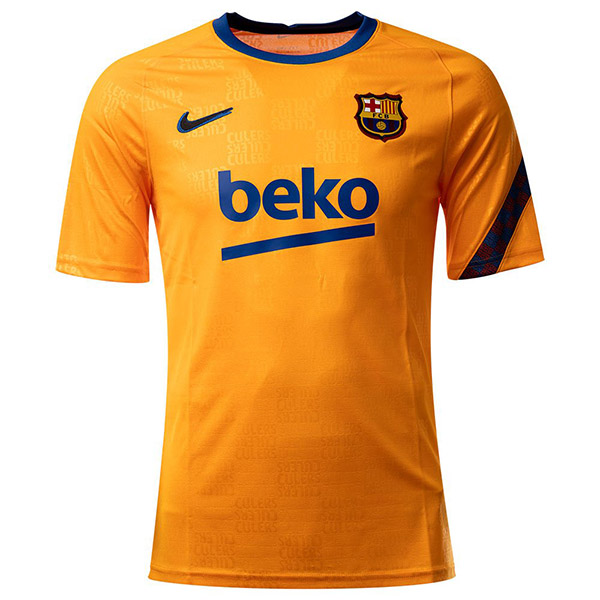 Barcellona maglia da calcio da uomo gialla da calcio da allenamento pre-partita 2022-2023